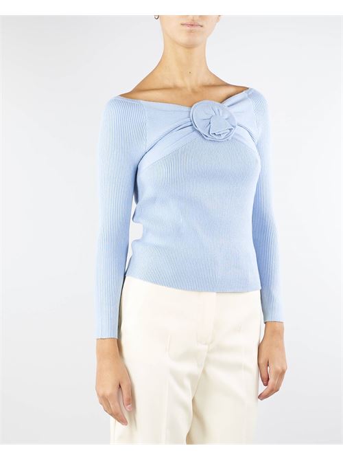 Ribbed sweater with rose No Secrets NO SECRETS | Sweater | NS21815